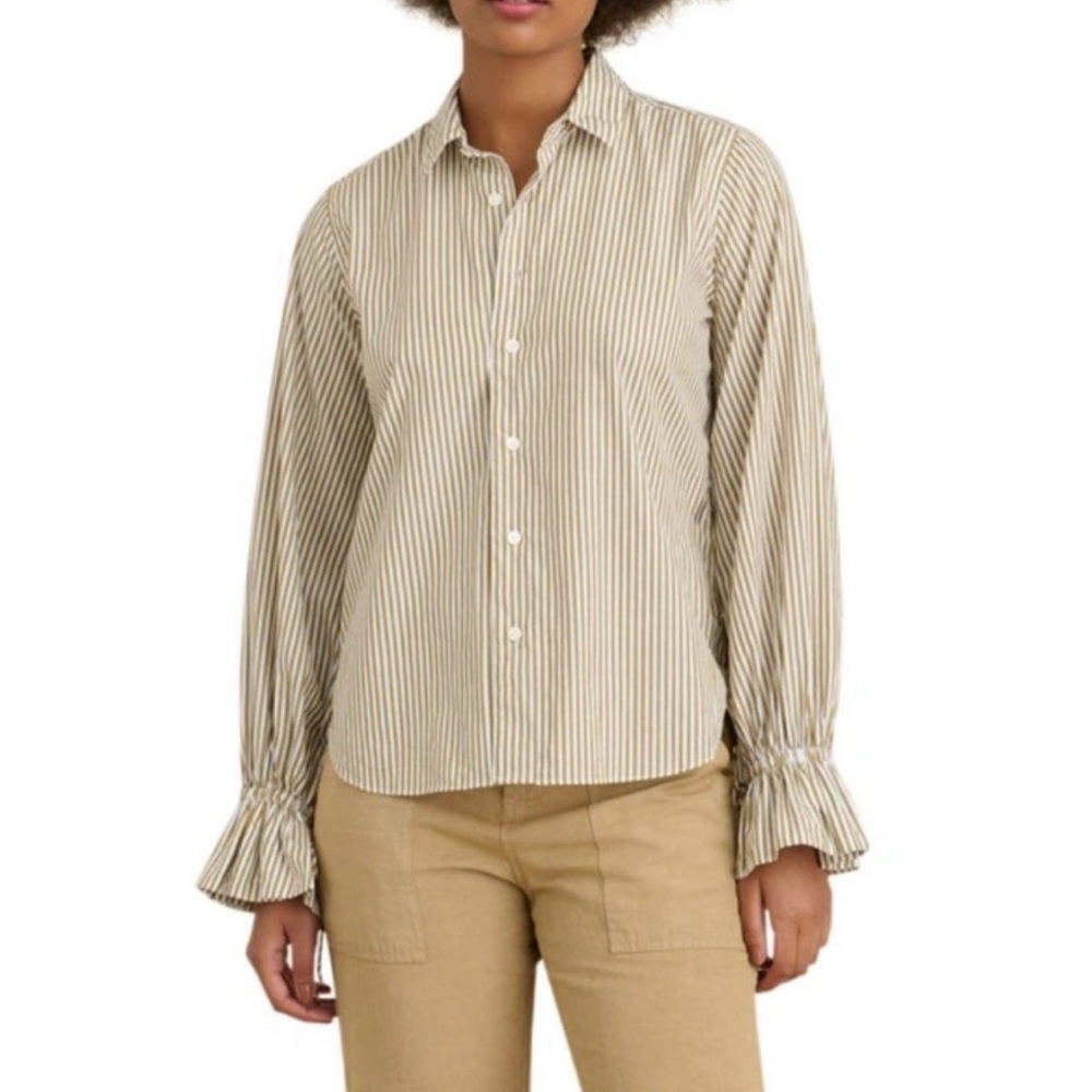 Alex Mill Beige Striped Button Down Shirt
